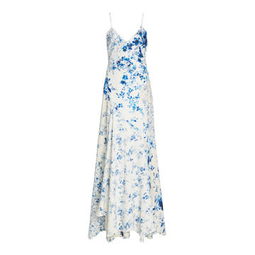 Kourtney Floral-Print Crepe Gown