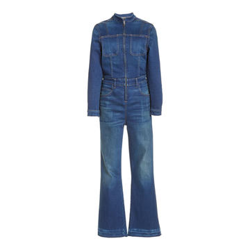 Rochelle Denim Flared-Leg Jumpsuit