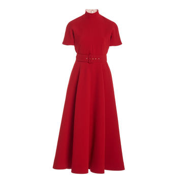 Camilla Pleated Crepe Dress