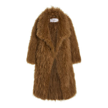 Oversized Knit Cashmere-Goat Fur Coat