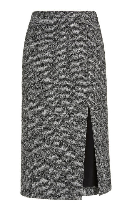 Herringbone Tweed Pencil Skirt展示图