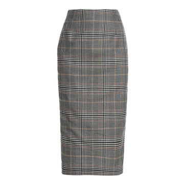 Hoyle Checked Wool-Blend Skirt