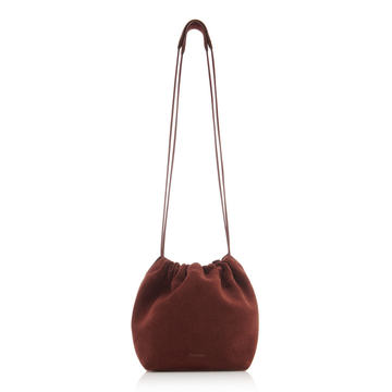 Small Drawstring Leather Crossbody Bag