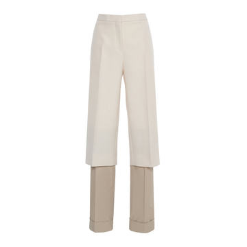 Layered High-Rise Wool Pants