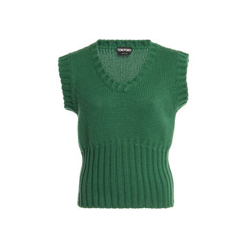 Sleeveless Wool Knit Top