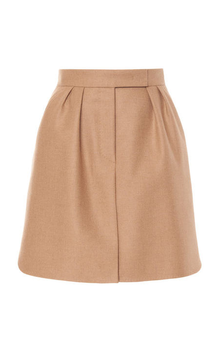 Zorro Pleated Camelhair Mini Skirt展示图