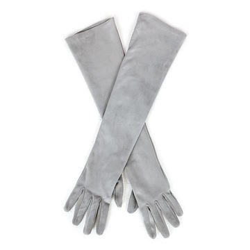 Long Suede Leather Gloves