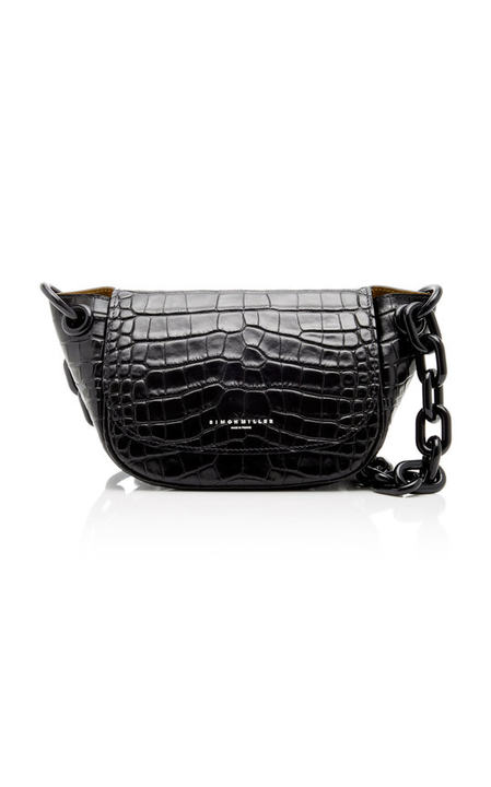 Bend Croc-Embossed Leather Bag展示图