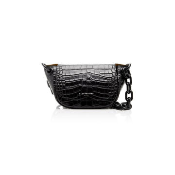 Bend Croc-Embossed Leather Bag