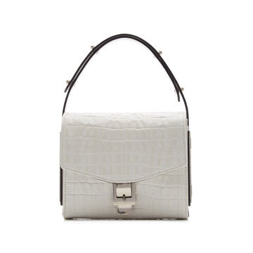 Memo Croc-Effect Leather Top Handle Bag