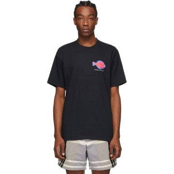 黑色 Flounder Shop T 恤