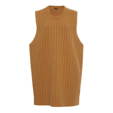 Cable-Knit Boiled Wool Sweater Vest