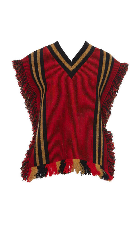 Fringed Knit Wool-Blend Vest展示图