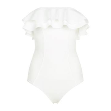 Bandeau Double Ruffle Swimsuit