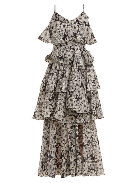 Imaan ruffled floral-print cotton dress展示图