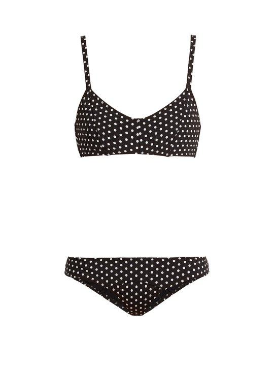 Genevieve polka-dot print bonded bikini展示图