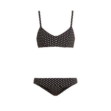 Genevieve polka-dot print bonded bikini