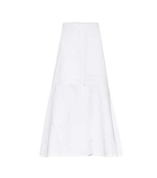 棉质斜纹布中长半身裙展示图