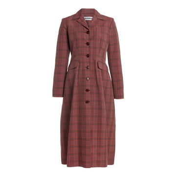 Karolina Plaid Cotton-Blend Coat