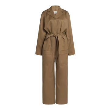 Belted Wool Utility Jumpsuit