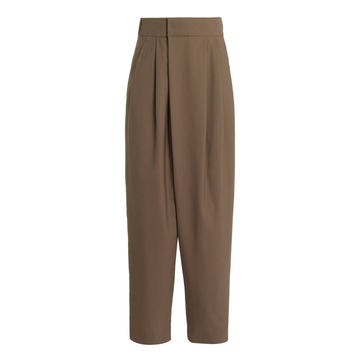 Pleated Wool Wide-Leg Pants