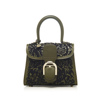 Brillant Mini Hide And Seek Embroidered Leather Top Handle Bag