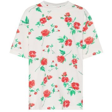 花卉棉质T恤