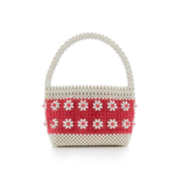 Ida Beaded Top-Handle Bag