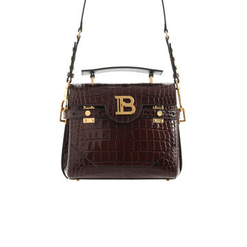 Bbuzz 23 Croc-Effect Leather Top Handle Bag