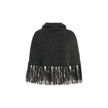 Fringed Knit Cape