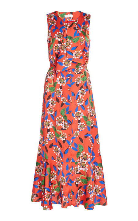 Dreaming in Colour Floral-Print Crepe Dress展示图