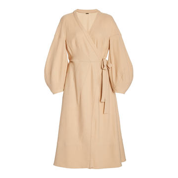 Miala Wrap-Effect Wool Dress