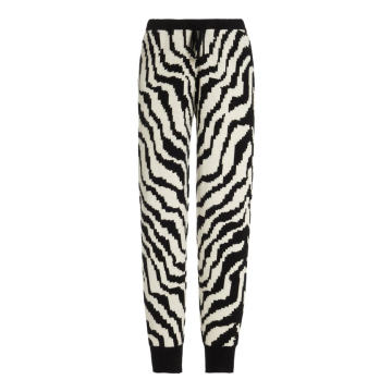 Zebra Wool-Cashmere Drawstring Sweatpants