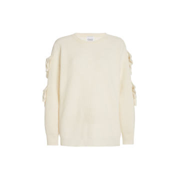 Bow-Accent Cashmere Sweater