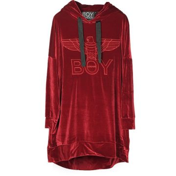 Ruby Red Eagle Chenille Hooded Long Dress