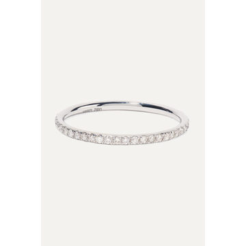 Thread 18-karat white gold diamond ring