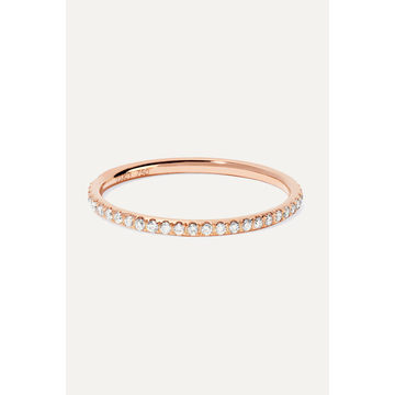 Thread 18-karat rose gold diamond eternity ring