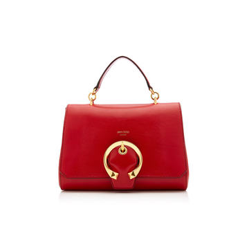 Madeline Buckle-Detailed Calf Top-Handle Bag