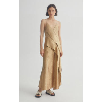 Station Asymmetrical Ruffle Maxi Dress