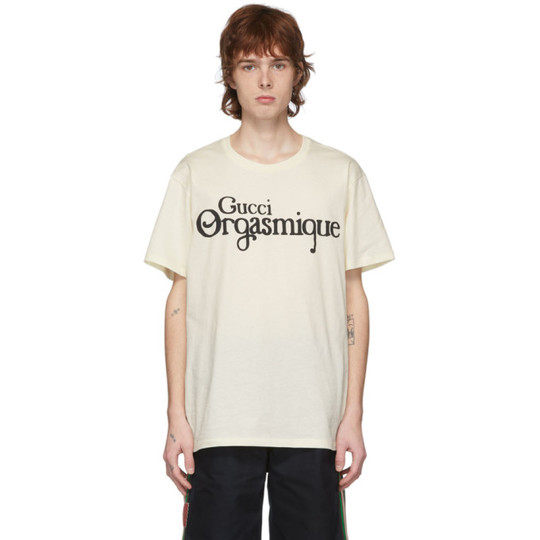 灰白色“Gucci Orgasmique” T 恤展示图