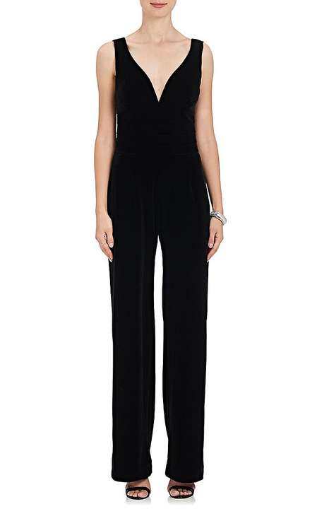 Savana Velvet Wide-Leg Jumpsuit展示图