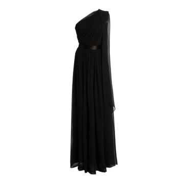 Berger One-Shoulder Silk Dress