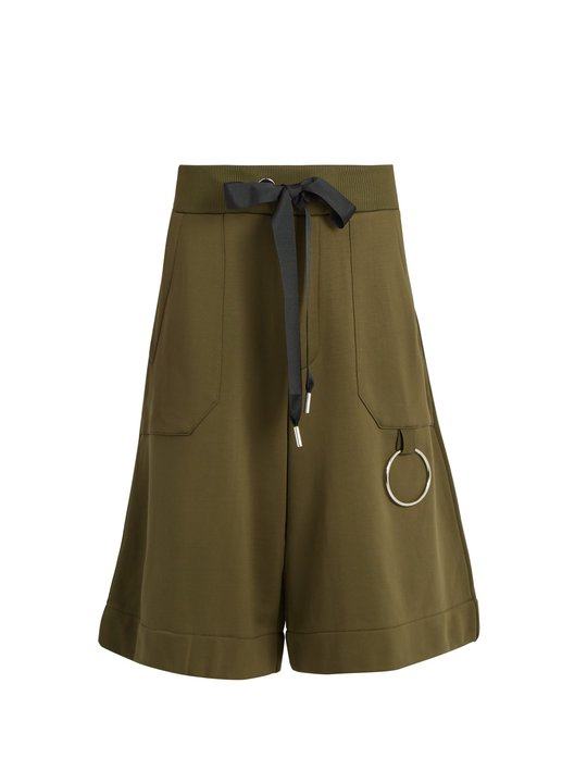 Drawstring-waist cotton-blend shorts展示图