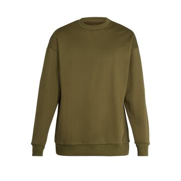 Crew-neck cotton-blend sweatshirt