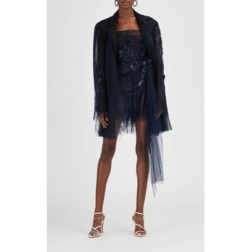 Embroidered Tulle Coat