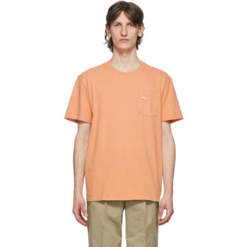 橙色口袋徽标 T 恤