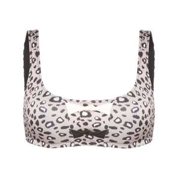 Zizi leopard-print bikini top