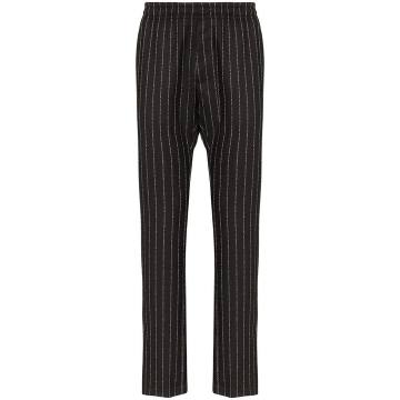 elasticated striped trousers