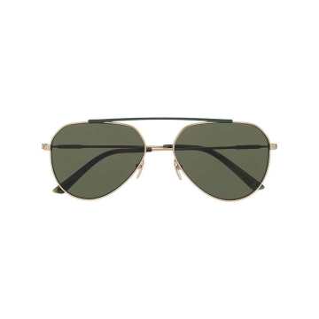 matte finish aviator frame sunglasses
