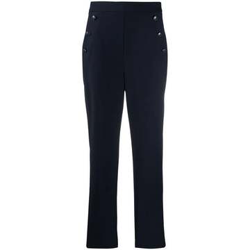 high-waisted trousers